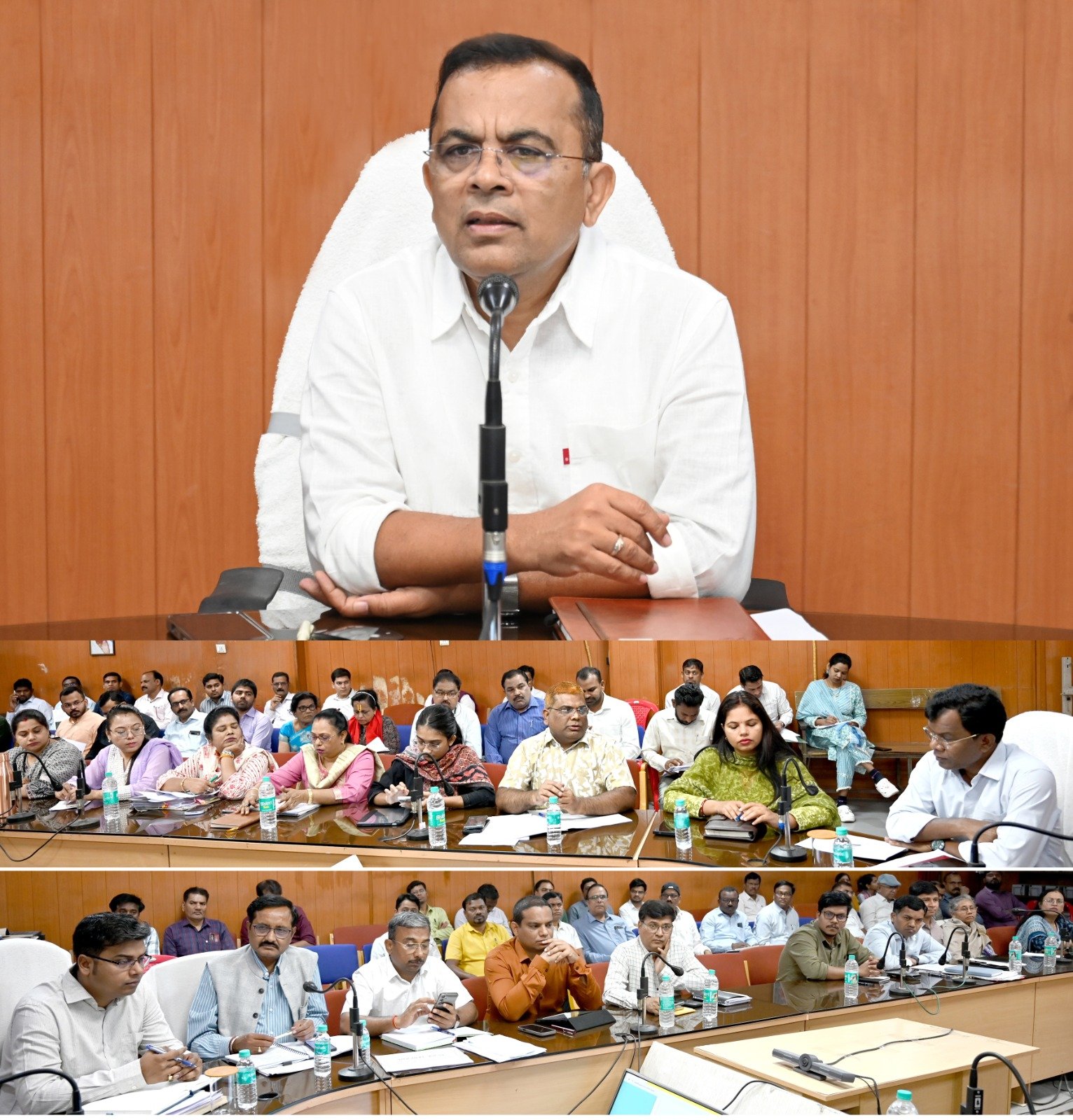 कलेक्टर ने ली साप्ताहिक समय-सीमा की बैठक सभी अधिकारी मंगलवार एवं बुधवार को अनिवार्य रूप से कार्यालय में उपस्थित रहने एवं आम जनता की समस्याओं का करें निराकरण अधिकारियों को अवकाश में जाने पर अनिवार्य रूप से लिंक अधिकारी नियुक्त करने के दिए निर्देश कलेक्टर ने अनिवार्य बायोमेट्रिक आधार अपडेट प्रगति की समीक्षा की