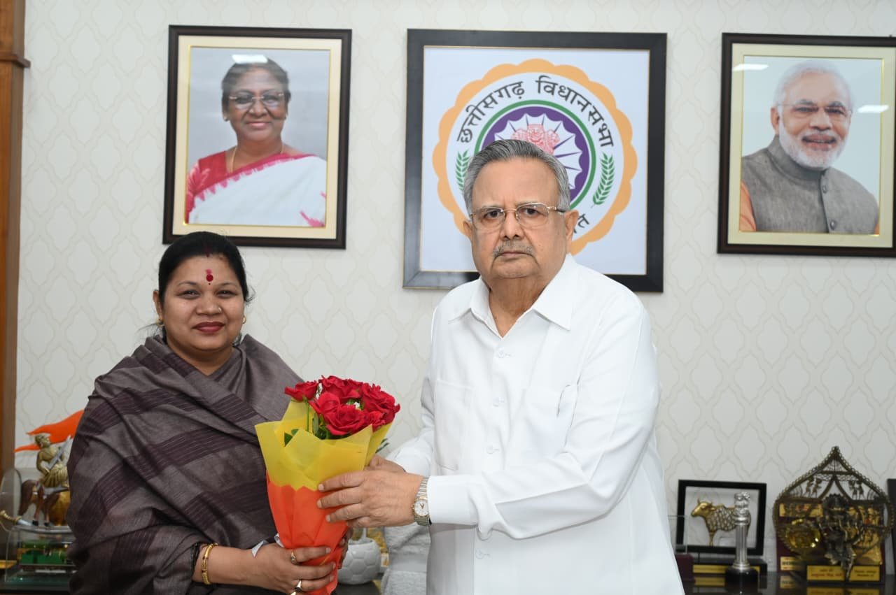 राज्यपाल एवं विधानसभा अध्यक्ष से सांसद कमलेश जांगड़े की शिष्टाचार भेंट